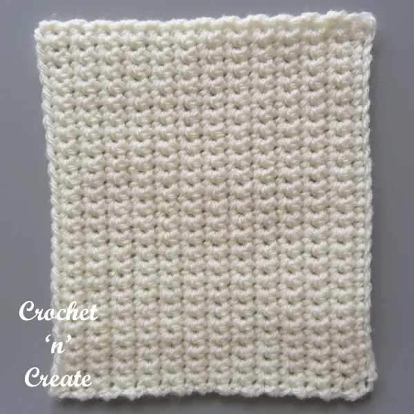 single crochet lengthways