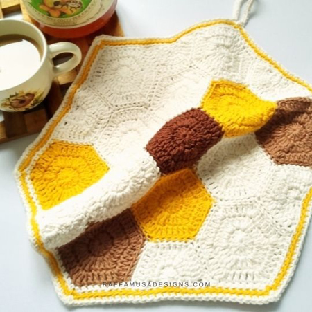 Hexagon honeycomb dishcloth