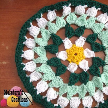 spring flower doily