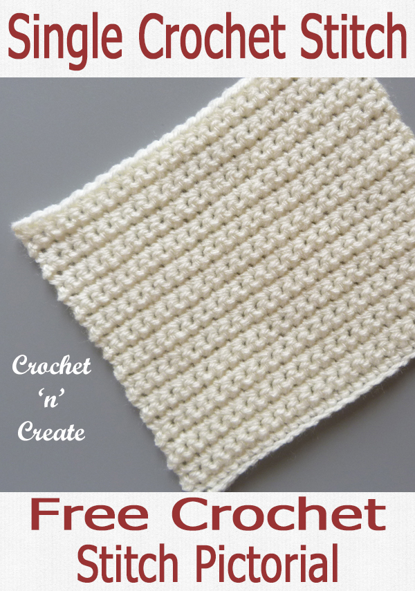 single crochet stitch pictorial