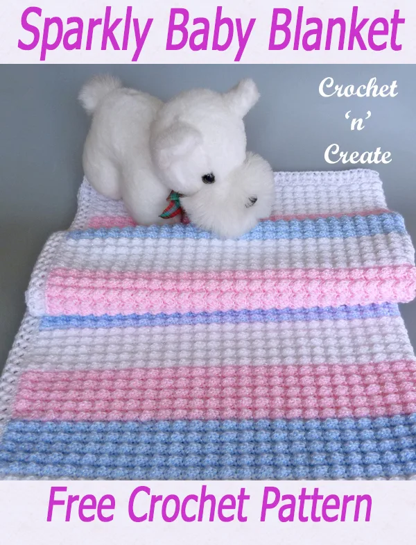 sparkly baby crochet blanket