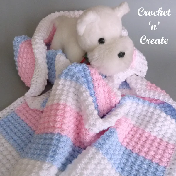 sparkly baby crochet blanket