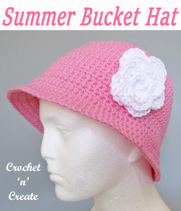 summer bucket crochet hat