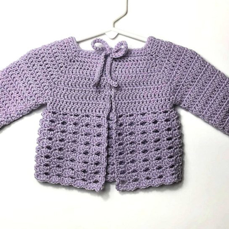 black raspberry baby sweater