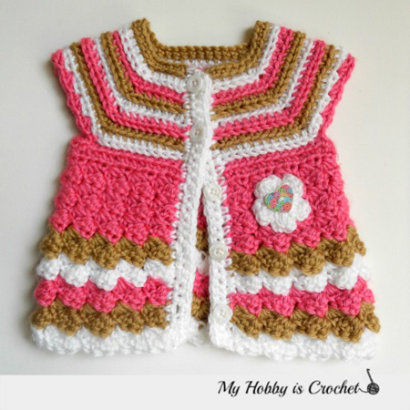 stripes-bubbles baby cardigan