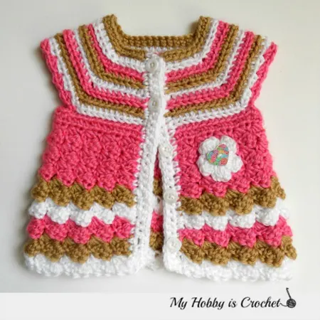 stripes-bubbles baby cardigan