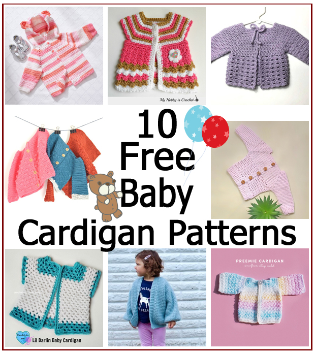 free crochet baby cardigan patterns