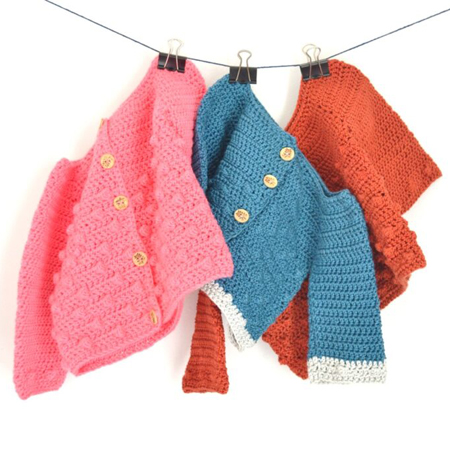 bubble baby cardigan