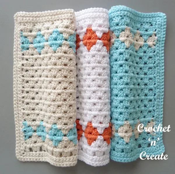 granny diamond dishcloth