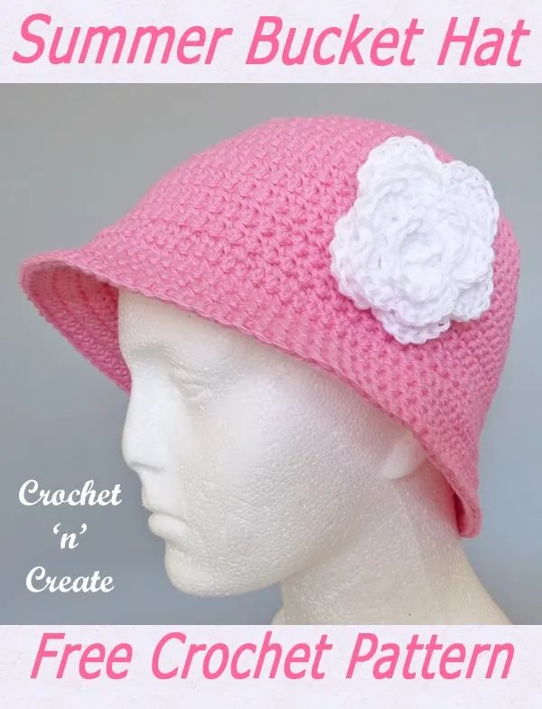 summer bucket crochet hat