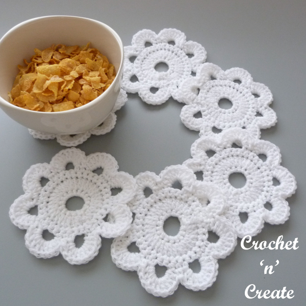 crochet breakfast coaster pattern