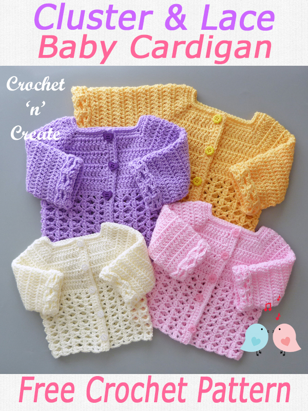 cluster lace baby cardigan