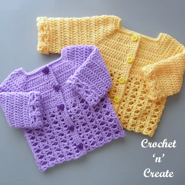 two baby cardigans