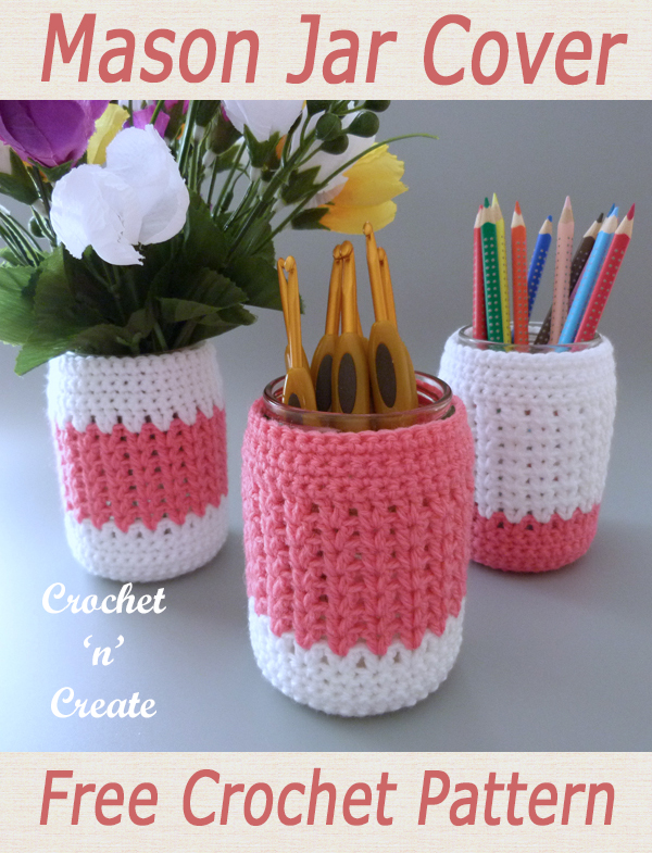 crochet mason jar cover