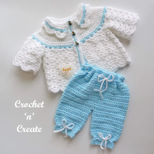 crochet newborn coat-bloomers