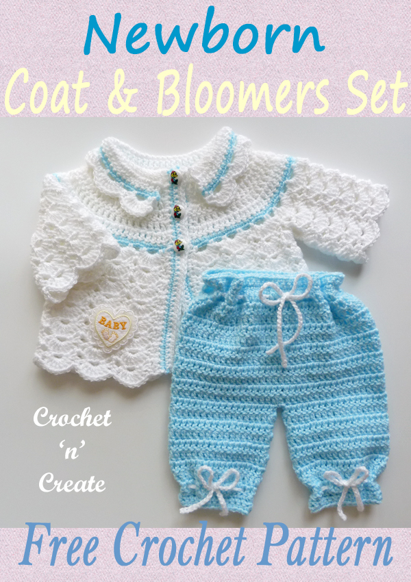 crochet newborn coat-bloomers