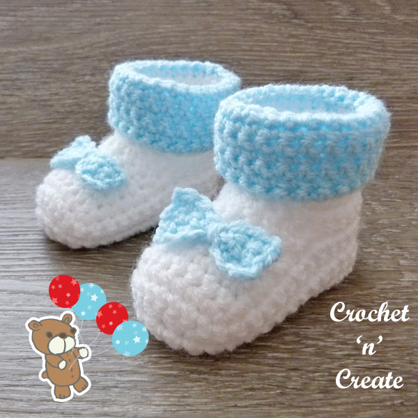 crochet baby cozy booties