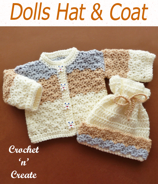 dolls hat & coat