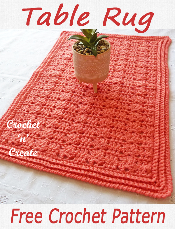 crochet table rug pattern