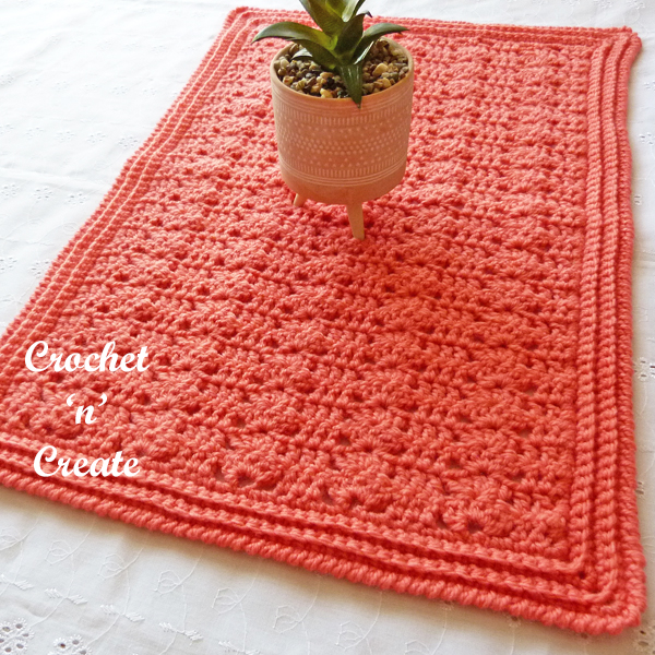 crochet table rug pattern