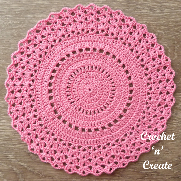 flat pink doily