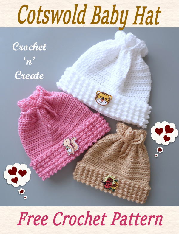 cotswold crochet baby hat