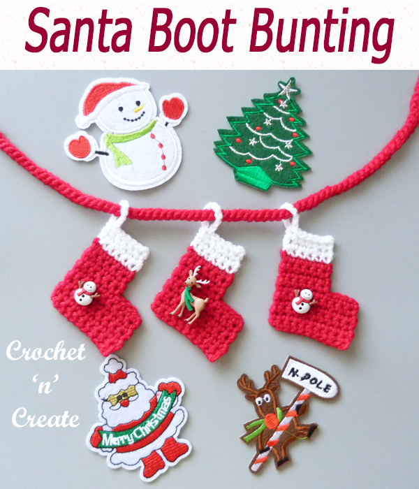 santa boot bunting