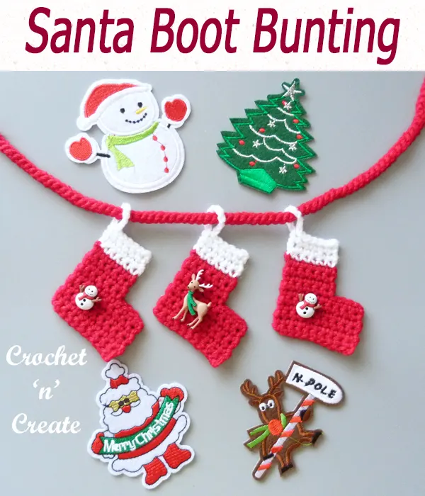 santa boot bunting