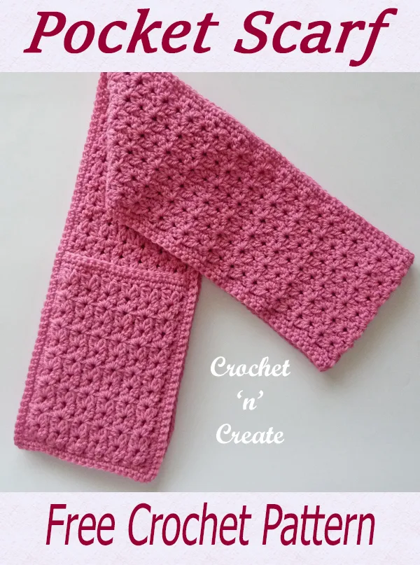 crochet pocket scarf pattern