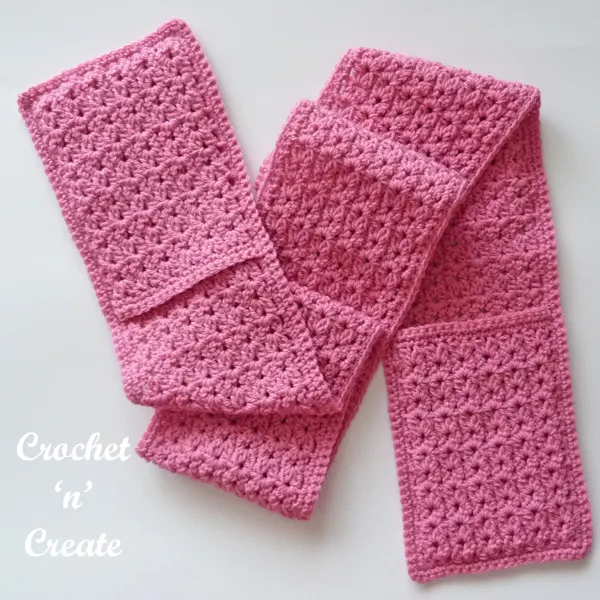 crochet pocket scarf pattern