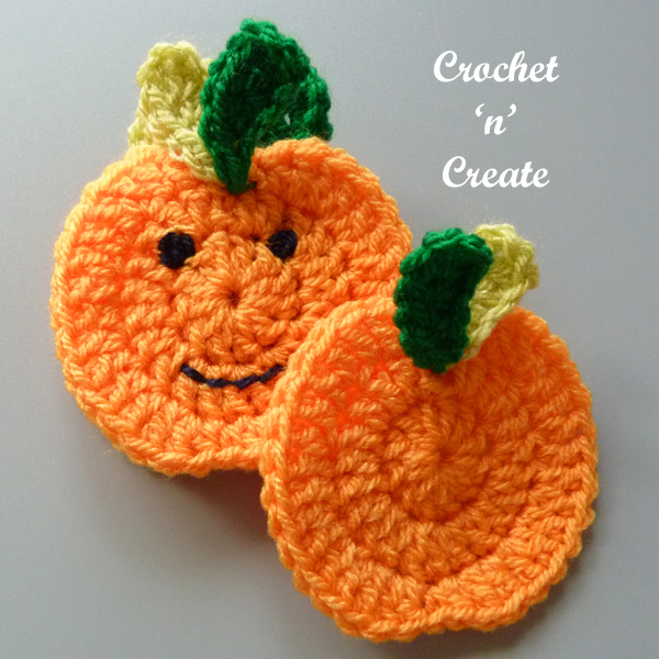 pumpkin crochet applique pattern