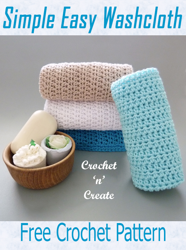 simple easy crochet washcloth