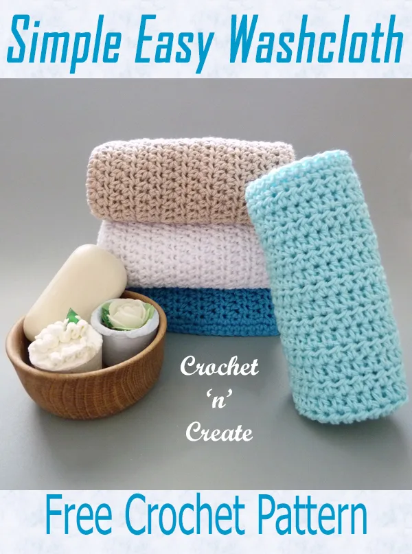 simple easy crochet washcloth