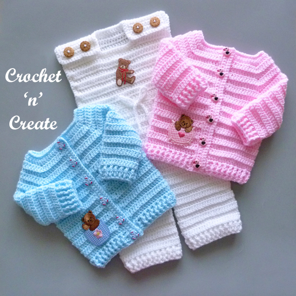 crochet baby dungaree set