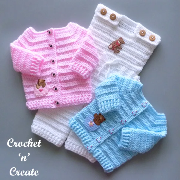 crochet baby dungaree set