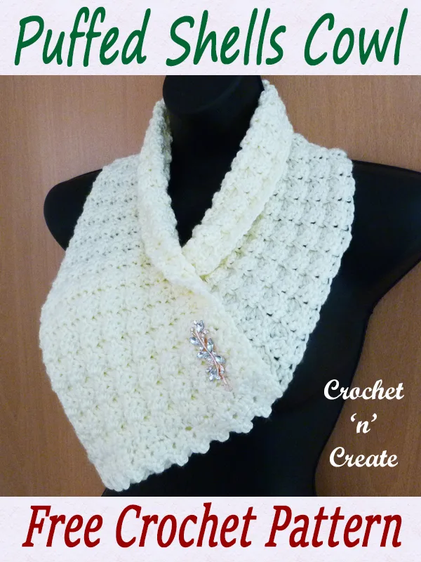 puffed shells crochet cowl