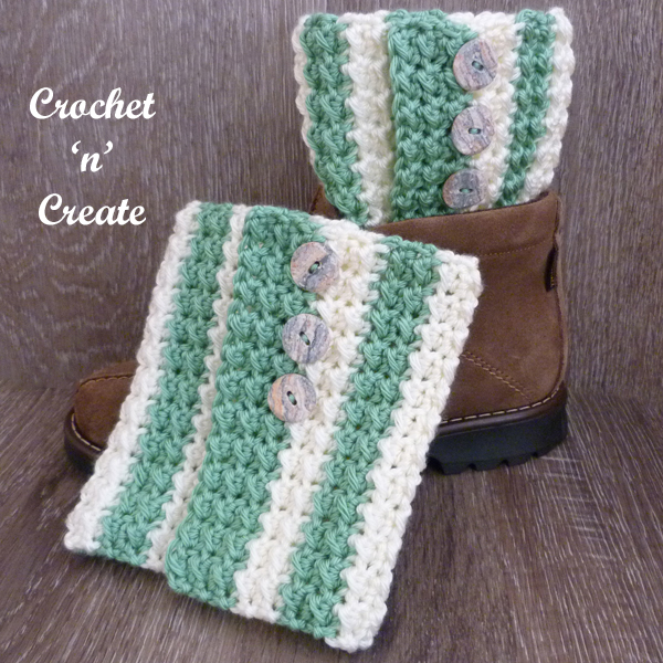 textured crochet boot cuff