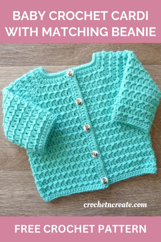 Baby Cardi with Matching Hat