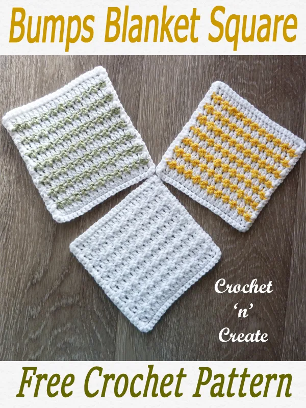 bumps crochet blanket square