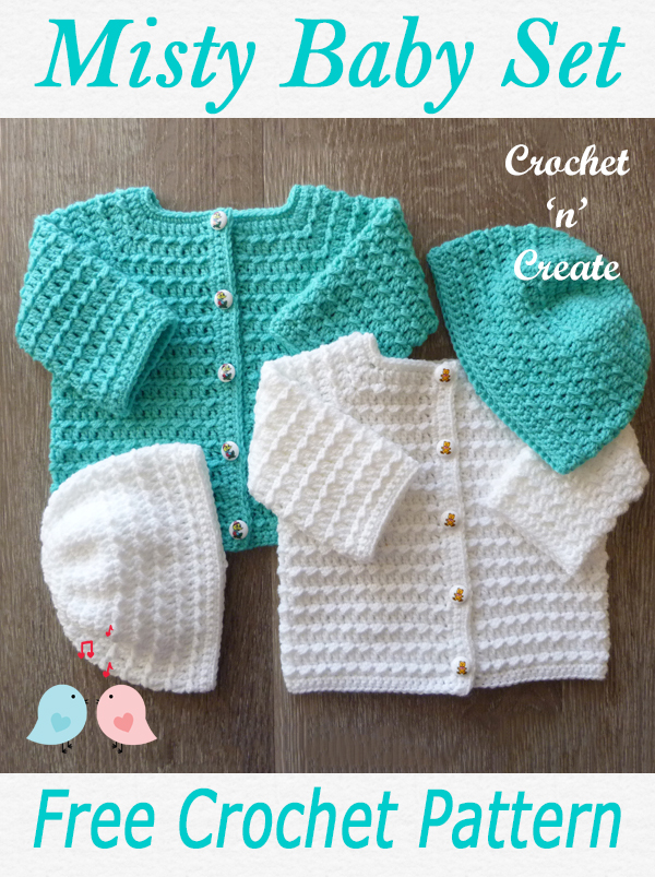 misty baby crochet set