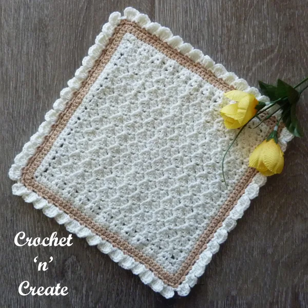 hatch square crochet doily