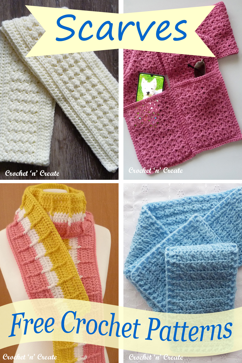 free crochet scarf patterns