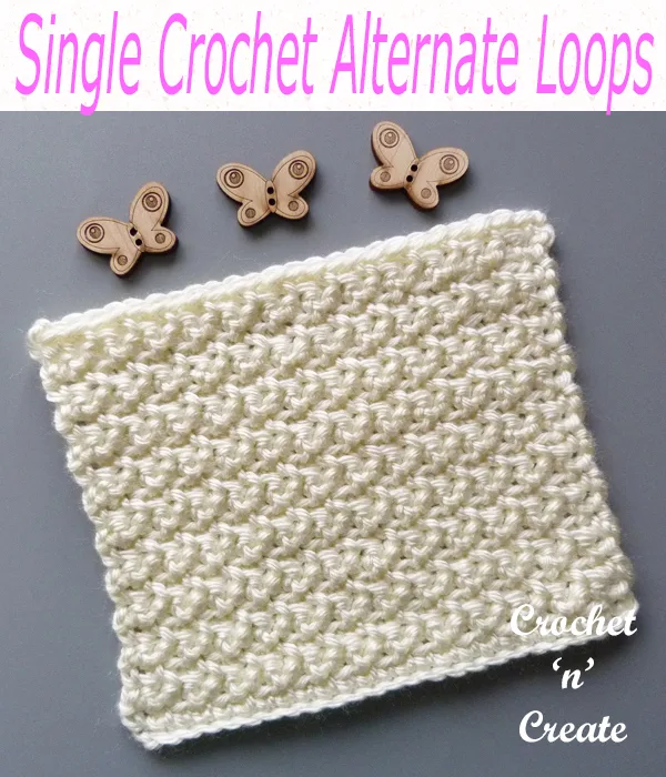 Alternate single crochet stitch