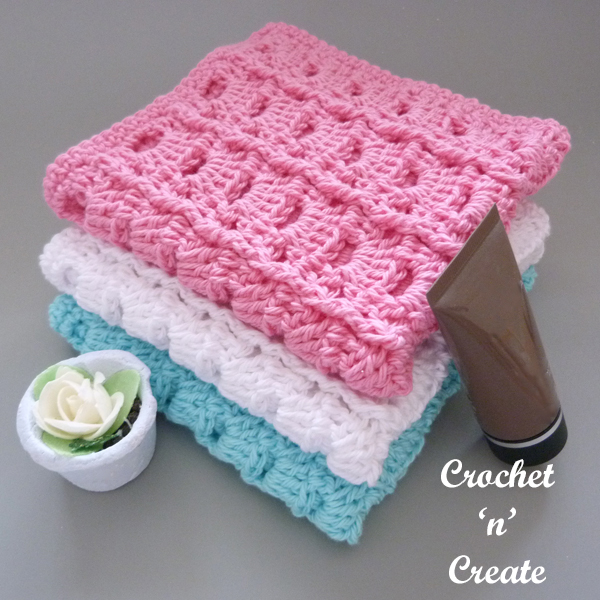 arch column crochet washcloth