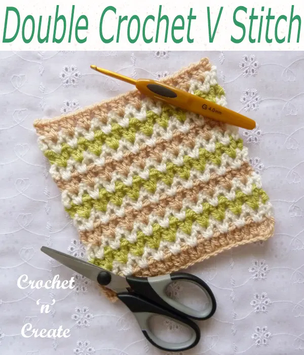 double crochet v stitch