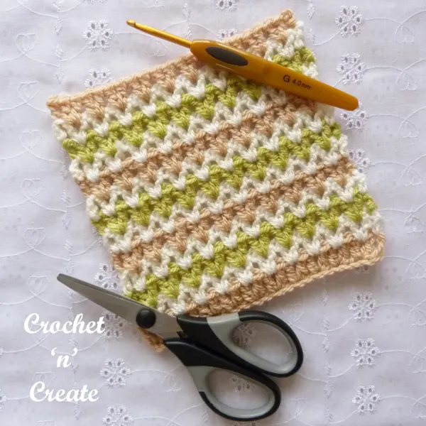 double crochet v stitch