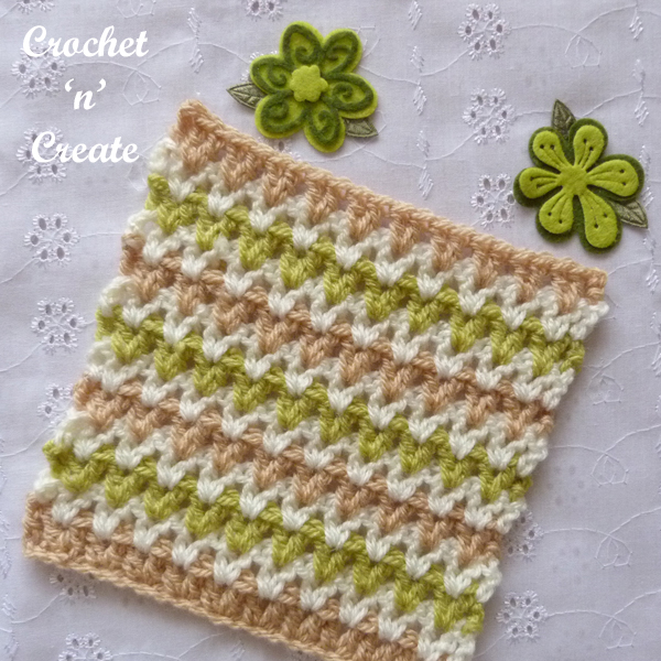 double crochet v stitch