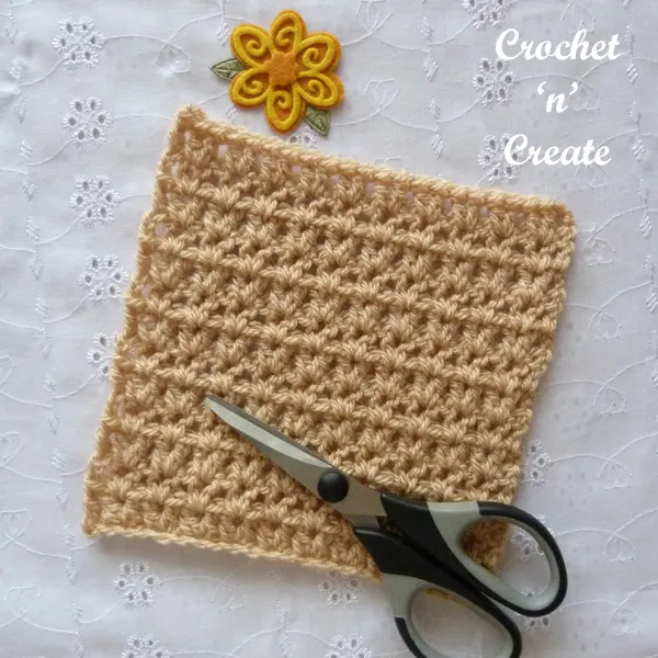 brown treble crochet v