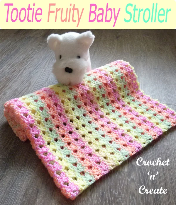 tootie fruity stroller blanket