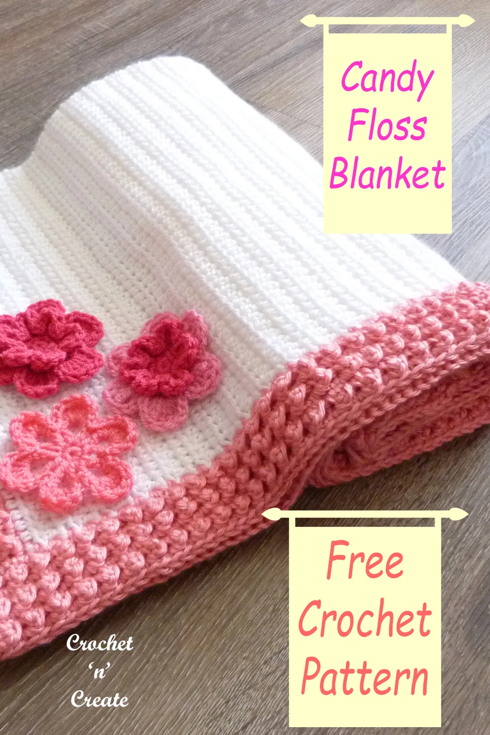 candy floss crochet blanket